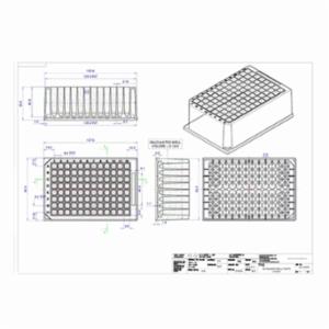 Porvair Sciences 96 Well Square 2 ml PP Toughened Deep Well Plate (Sterile) 219031