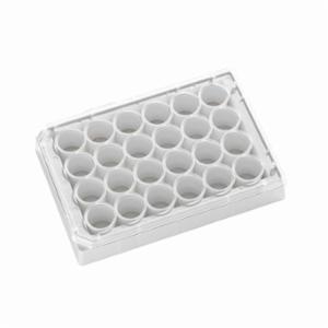 Porvair Sciences 24 Well White glass bottom assay plate With Lid 324051