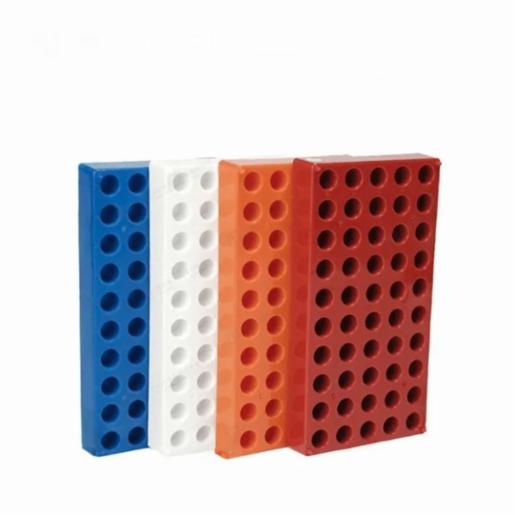 LabPRO QuickFit PP Vial Rack 50 Positions for 2mL Vials, Red, 100pcs/ctn LPQV5176