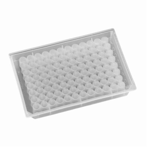 Porvair Sciences 96 Well 0.35 ml Round, F-Bottom, Polypropylene Plate (Sterile) 208103