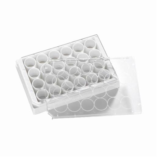 Porvair Sciences 24 Well White glass bottom assay plate With Lid  Sterile 324052