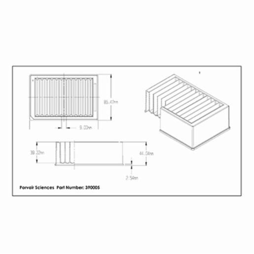 Porvair Sciences 252 ml  Reservoir plate: 12 compartment V bottom 390005